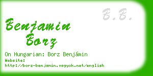benjamin borz business card